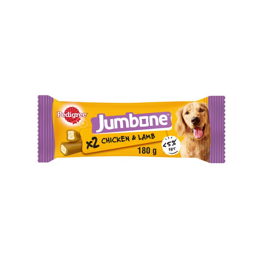 Pedigree Jumbone Adult Medium Dog Treat Chicken & Lamb 2 Chews Dog Food & Accessories ASDA   