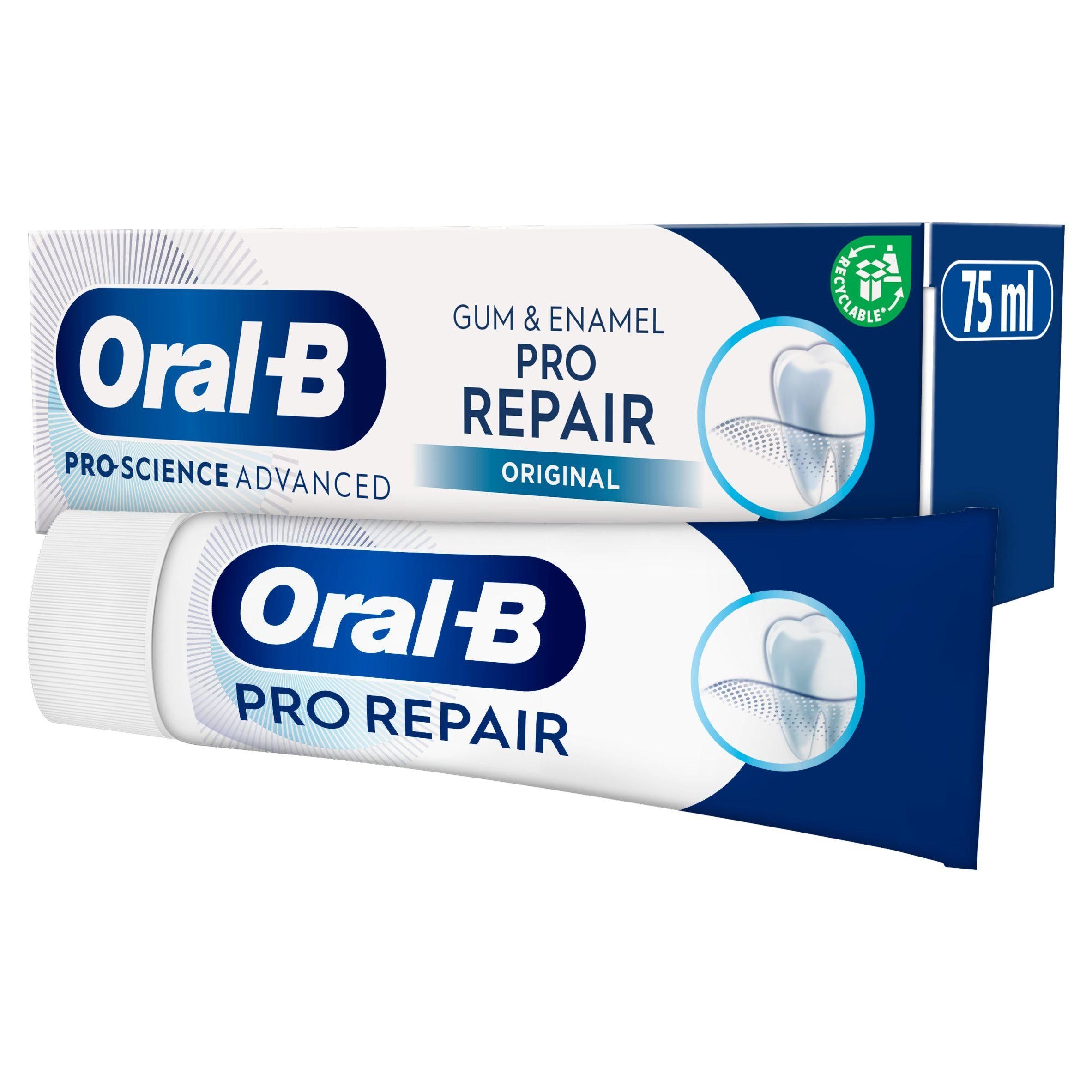 Oral-B Gum & Enamel Repair Original Toothpaste 75ml toothpaste Sainsburys   