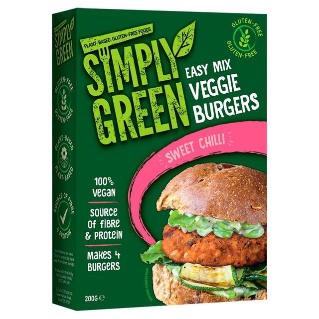 Simply Green Sweet Chilli Veggie Burger Mix Gluten Free   200g