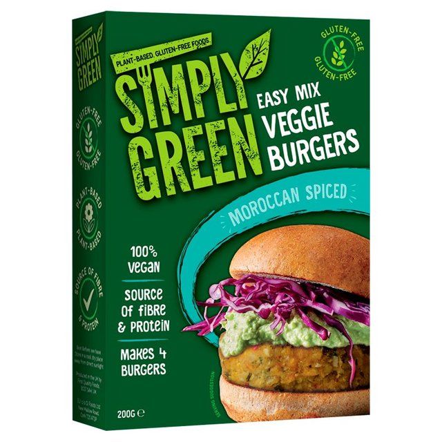 Simply Green Moroccan Spiced Veggie Burger Mix Gluten Free   200g