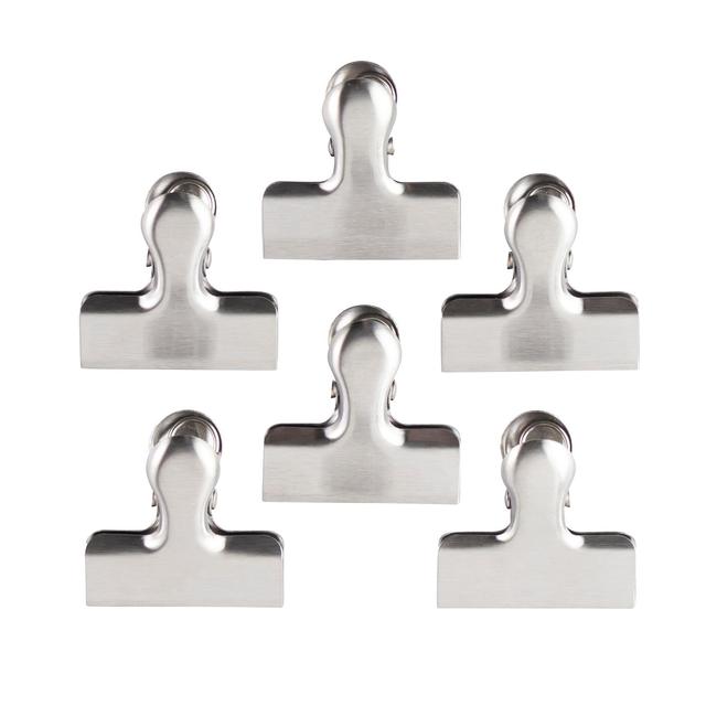 Stainless Steel Small Bag Clips   6 per pack