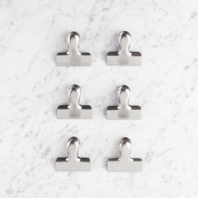 Stainless Steel Small Bag Clips   6 per pack GOODS M&S   