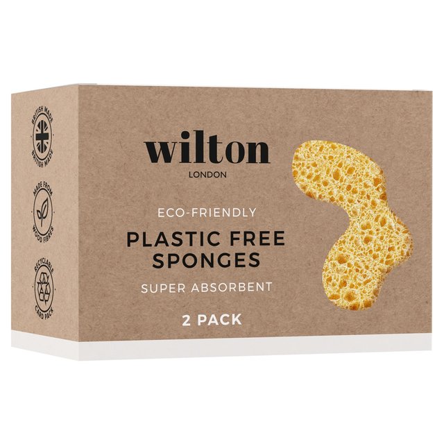 Wilton London Eco Plastic Free Sponge Twin Pack   2 per pack