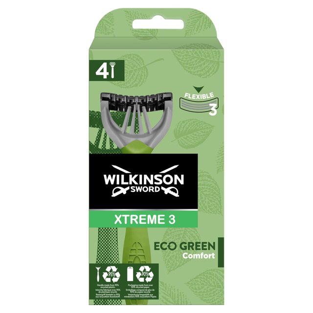 Wilkinson Sword Xtreme 3 Eco Disposable Razors   4 per pack