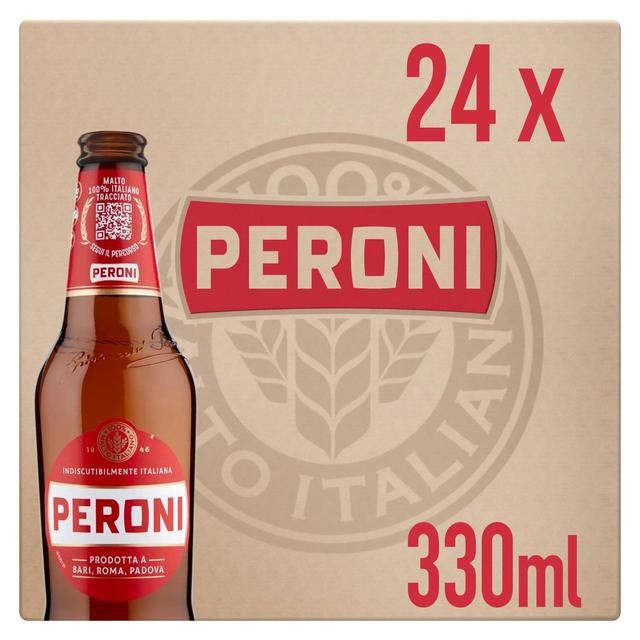 Peroni Red Beer Lager Bottles   24 x 330ml GOODS M&S   