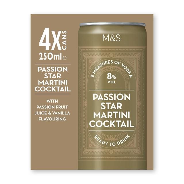 M&S Passionfruit Martini Cocktail   4 x 250ml GOODS M&S   