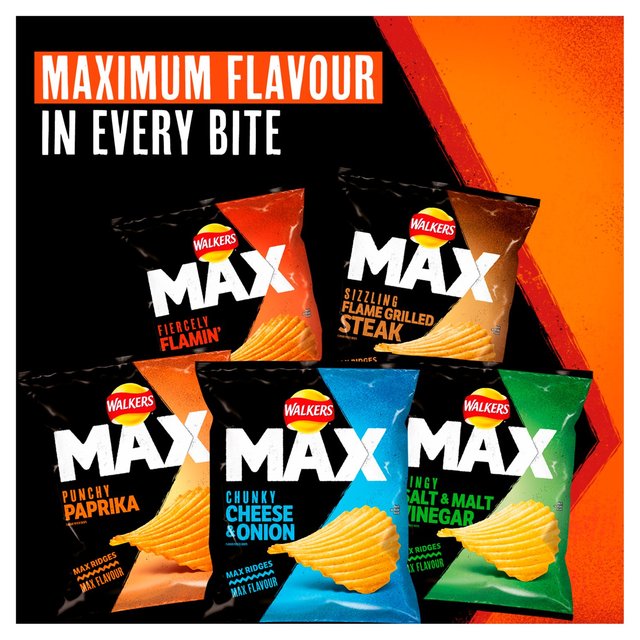 Walkers Max Paprika Crisps   50g