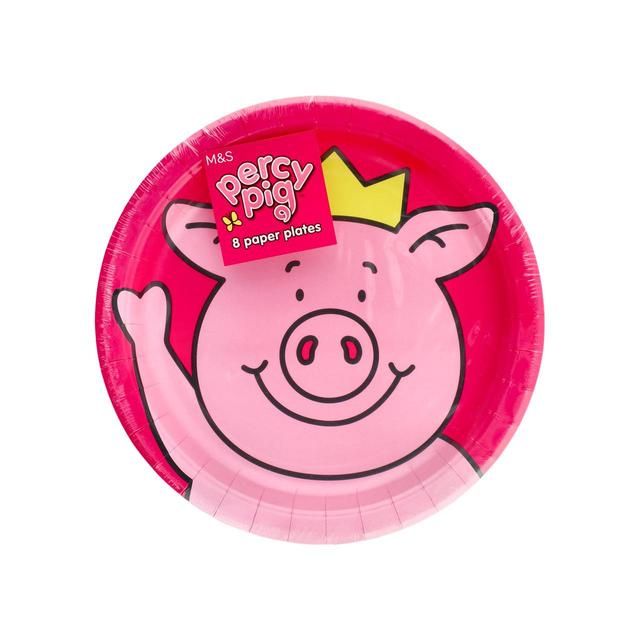 M&S Percy Pig Paper Party Plates   8 per pack