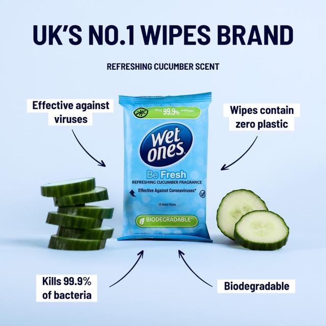 Wet Ones Be Fresh Biodegradable Antibacterial wipes GOODS M&S   