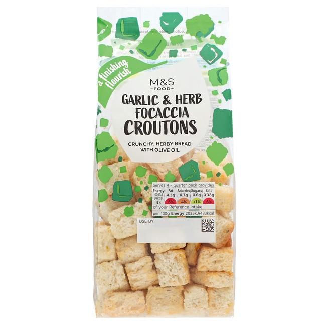 M&S Garlic & Herb Focaccia Croutons   80g