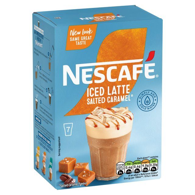 Nescafe Gold Iced Salted Caramel Latte   7 per pack GOODS M&S   