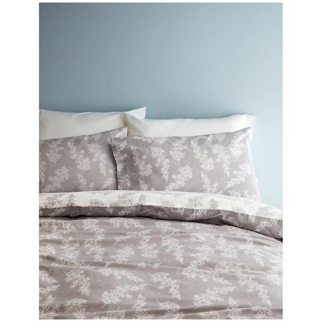 M&S Floral Fern Bedding Set 3FT-6FT Grey Mix GOODS M&S   