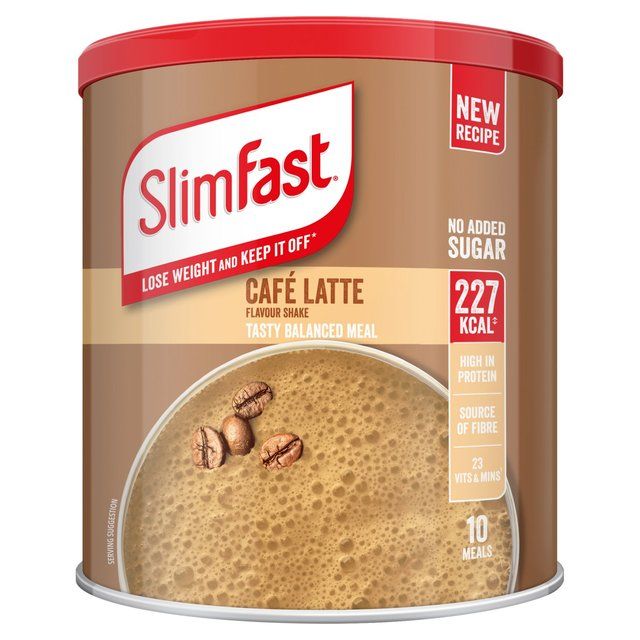 SlimFast Cafe Latte Meal Shake Powder 10 Meals    365g