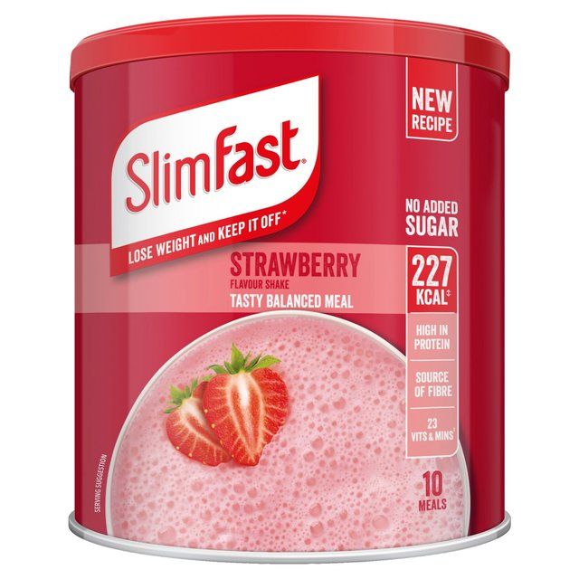 SlimFast Strawberry Meal Shake Powder 10 Meals    365g