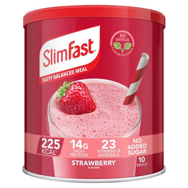 SlimFast Strawberry Meal Shake Powder 10 Meals    365g GOODS M&S   