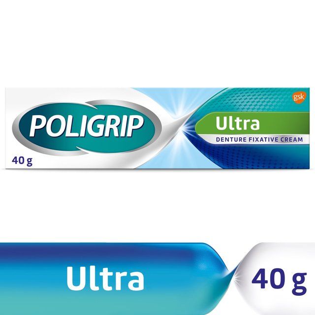 Poligrip Ultra Denture Adhesive Fixative Cream All-Day Hold   40g