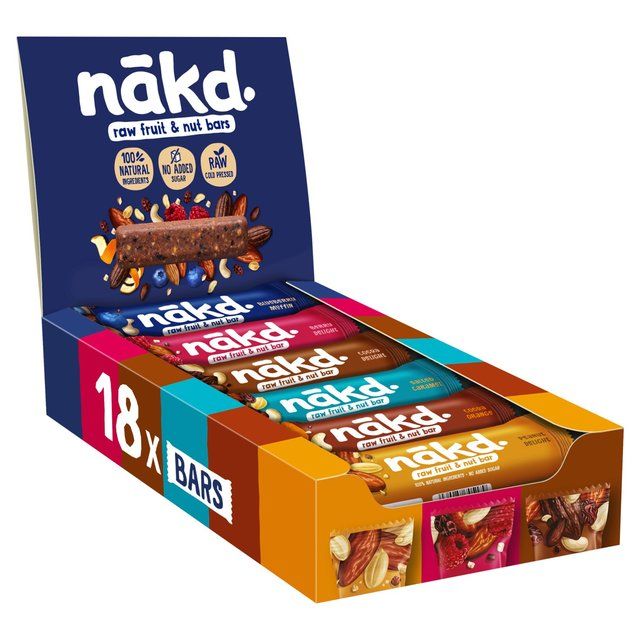 nakd. Fruit & Nut Bars Variety Pack   18 x 35g