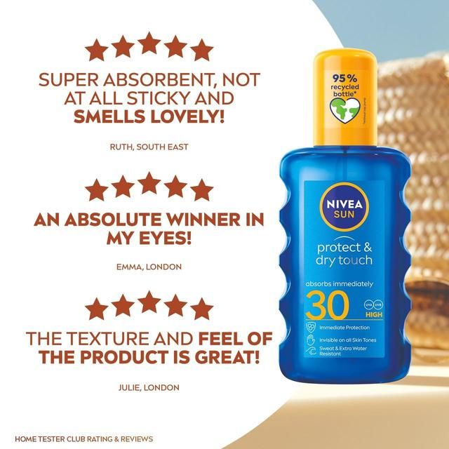 NIVEA SUN Protect & Dry Touch SPF 30 Sunscreen Spray   200ml GOODS M&S   