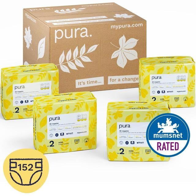 Pura Eco Nappies Size 2 (3-6kg)   4 x 38 per pack GOODS M&S   