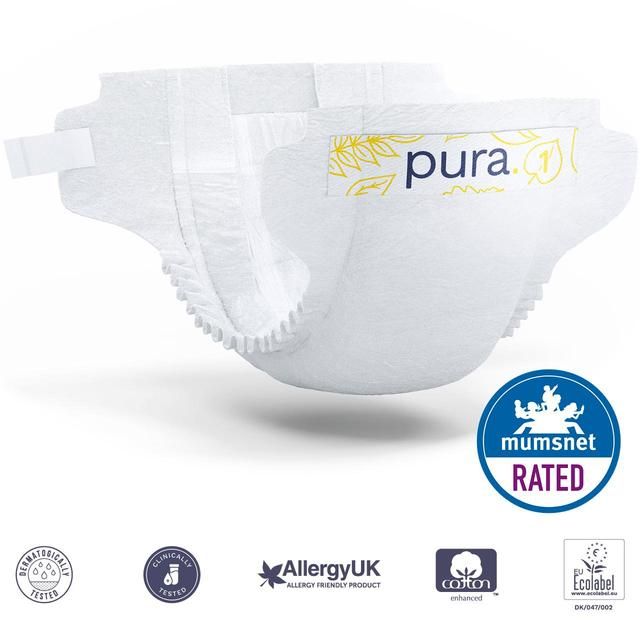 Pura Eco Nappies Size 1 (2-5kg)   6 x 22 per pack GOODS M&S   