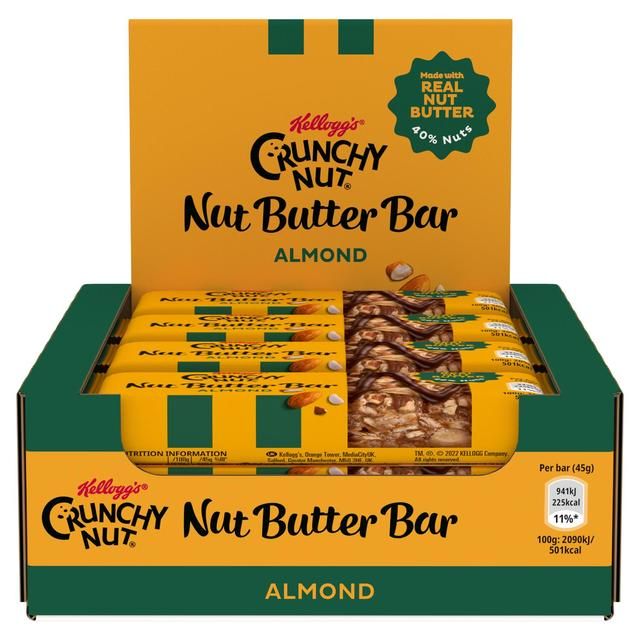 Kellogg's Crunchy Nut Nut Butter Bars Almond   12 x 45g