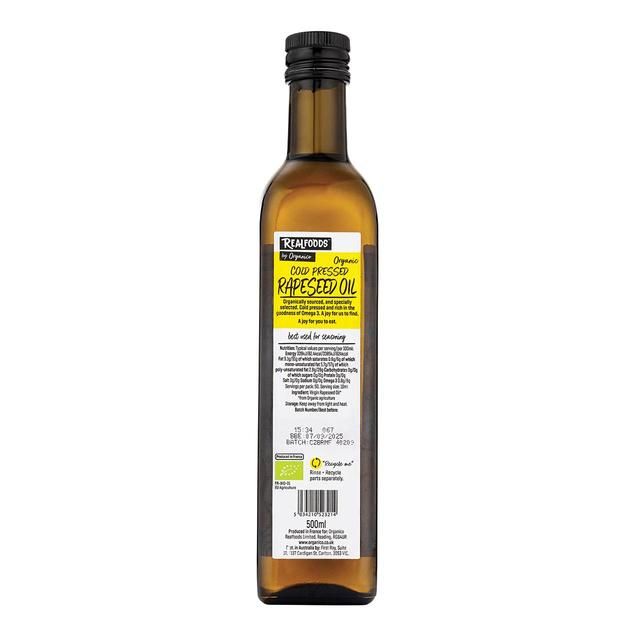 Organico Organic Virgin Rapeseed Oil   500ml GOODS M&S   