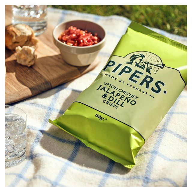 Pipers Upton Cheyney Jalapeno & Dill Sharing Bag Crisps   150g GOODS M&S   