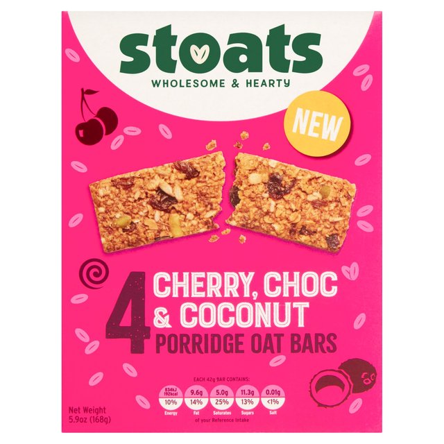 Stoats Cherry Choc & Coconut Bar Multipack   4 x 42g