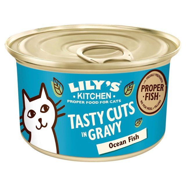 Lily's Kitchen Tasty Cuts in Gravy - Ocean Fish Wet Food for Cats   85g