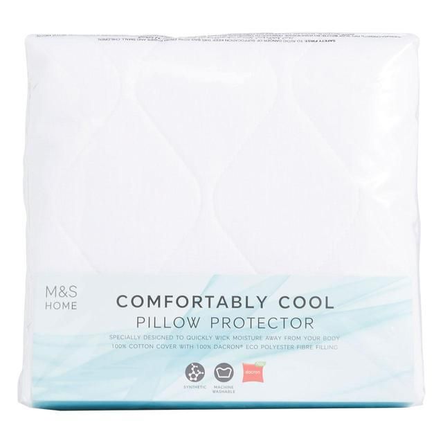 M&S Comfortably Cool Pillow Protectors 2 Pack White   2 per pack