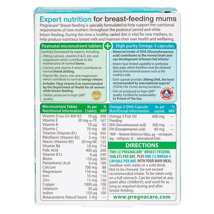 Vitabiotics Pregnacare Breastfeeding 84 Tablets Pregnancy & Conception Supplements Holland&Barrett   