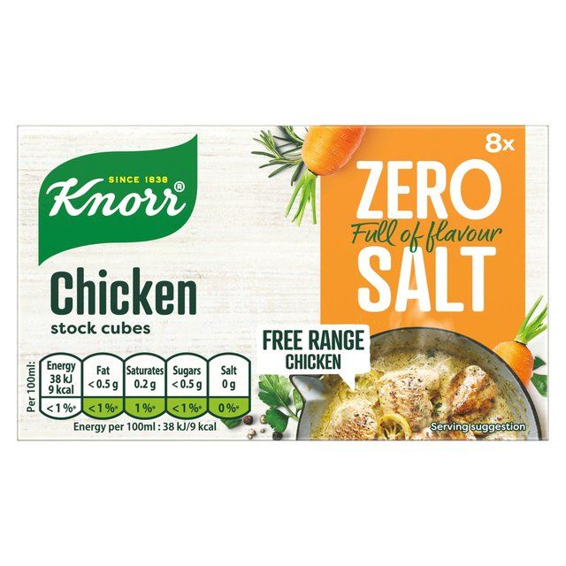 Knorr 8 Chicken Zero Salt Stock Cubes   72g