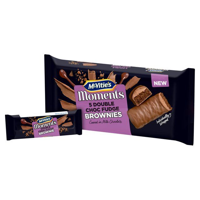 McVities Moments Chocolate Fudge Brownie Cake Bar   5 per pack