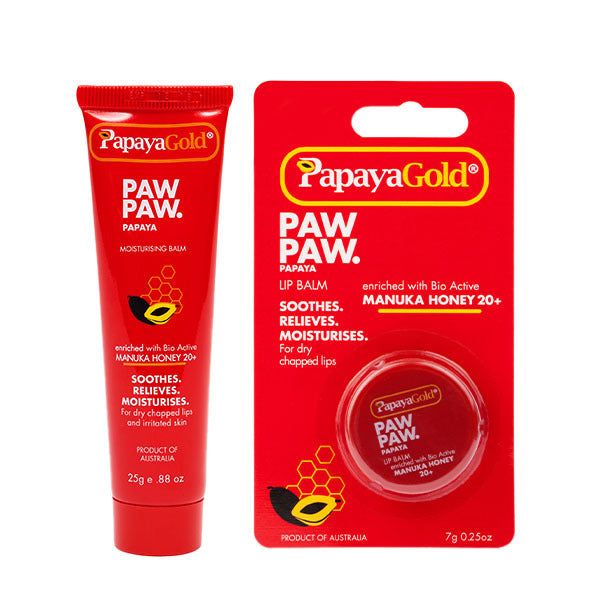 PapayaGold Paw Paw Care Bundle 7g & 25g balm