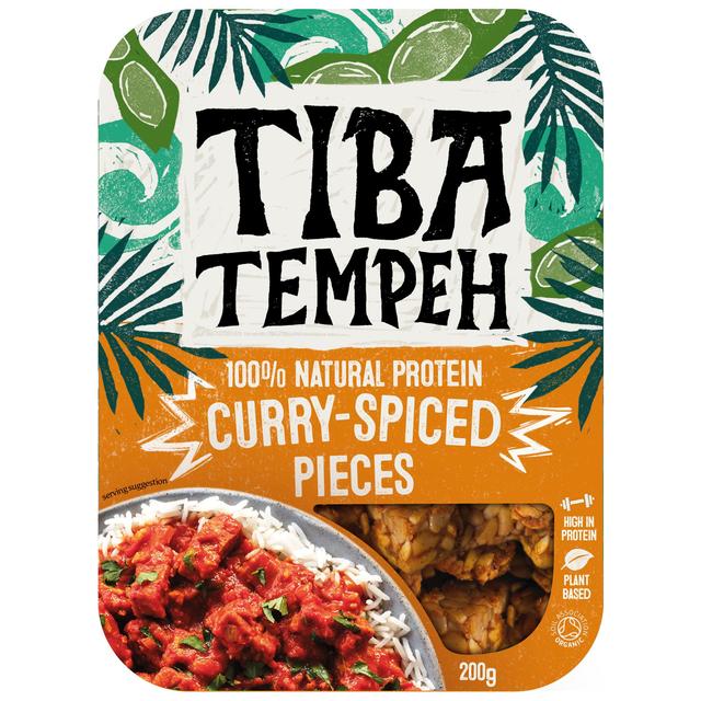 Tiba Tempeh Organic Curry-Spiced Pieces   200g