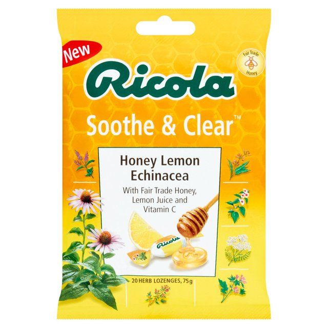 Ricola Soothe & Clear Honey Lemon Echinacea Bag   75g