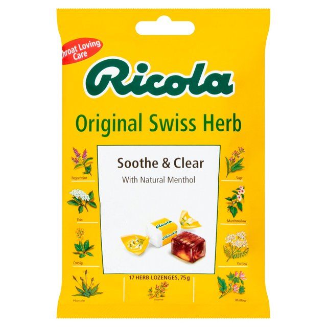 Ricola Soothe & Clear Original Swiss Herb Menthol Lozenges   75g GOODS M&S   