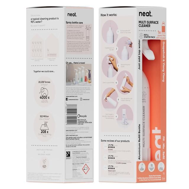 Neat Multi Surface Refill Starter Pack Grapefruit   500ml GOODS M&S   