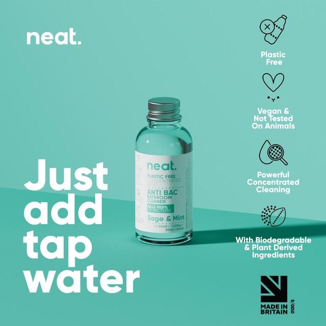 Neat Anti-Bac Bathroom Cleaner Refill Concentrate Sage & Mint   30ml GOODS M&S   