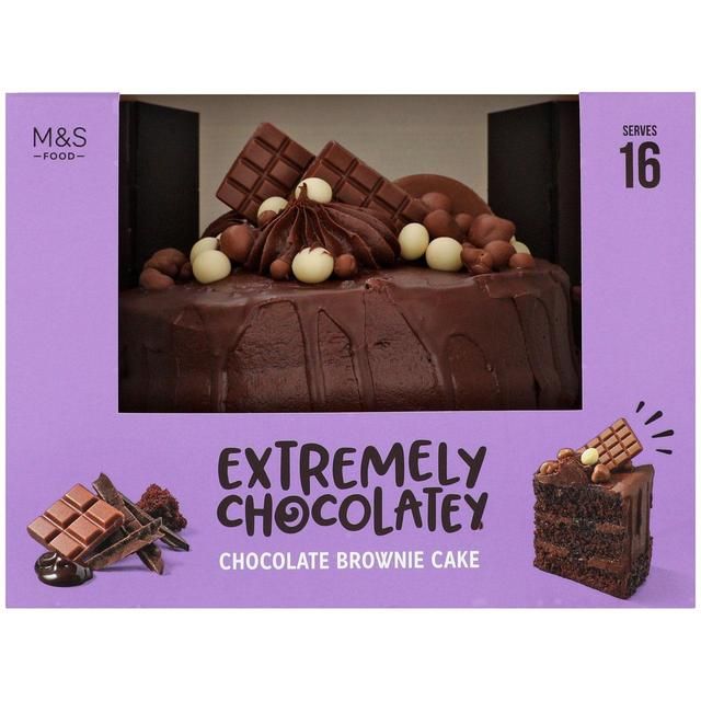 M&S Extremely Chocolatey Chocolate Brownie Cake   1.26kg GOODS M&S   