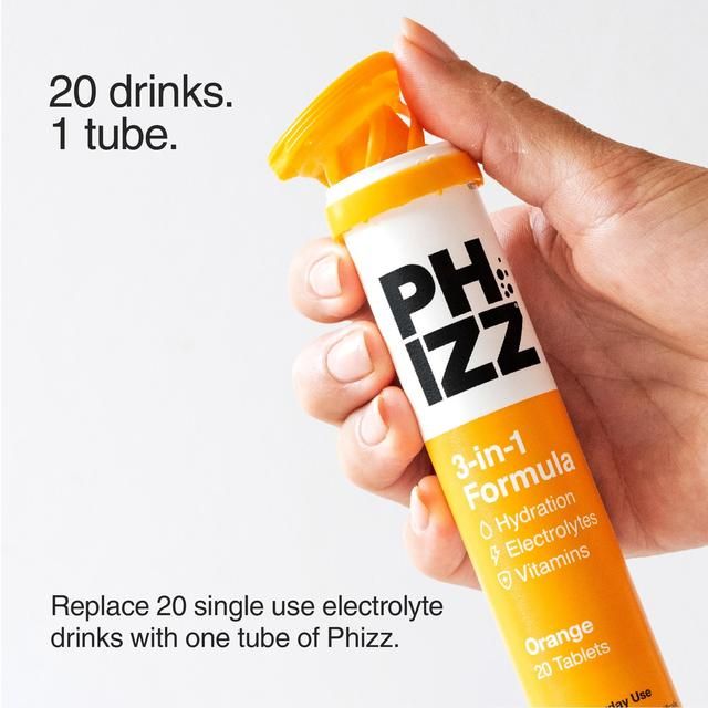 Phizz Orange Multivitamin Hydration & Electrolyte Effervescent Tablets   60 per pack GOODS M&S   