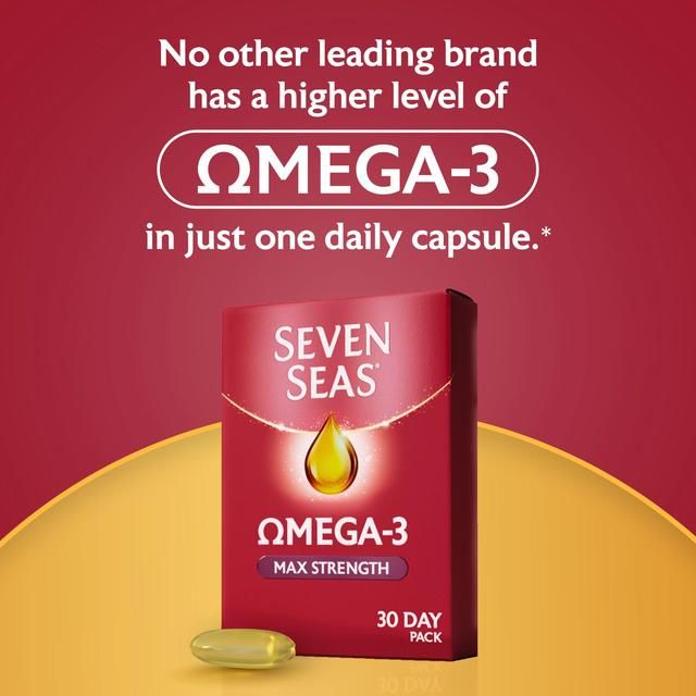 Seven Seas Omega-3 Fish Oil Max Strength with Vitamin D Capsules   30 per pack