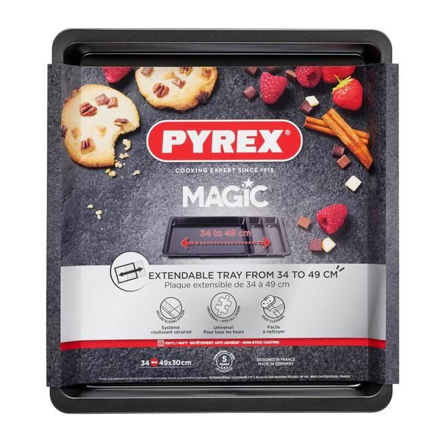 Pyrex Extendable Baking & Oven Tray  34-49cm by 30cm