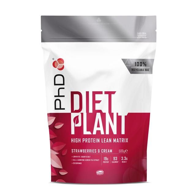 PhD Nutrition Strawberries & Cream Diet Plant Protein Powder   500g