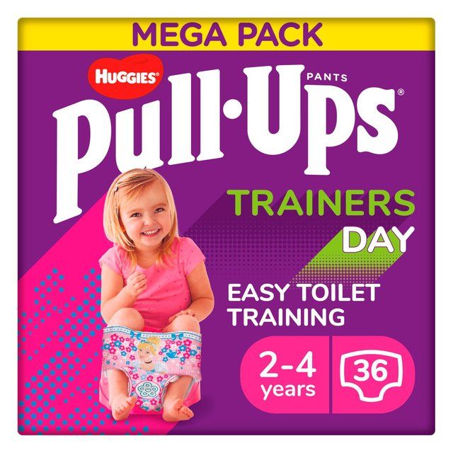 Huggies Pull-Ups Trainers Day Girls Nappy Pants Size 5-6+ (2-4 Yrs)   36 per pack