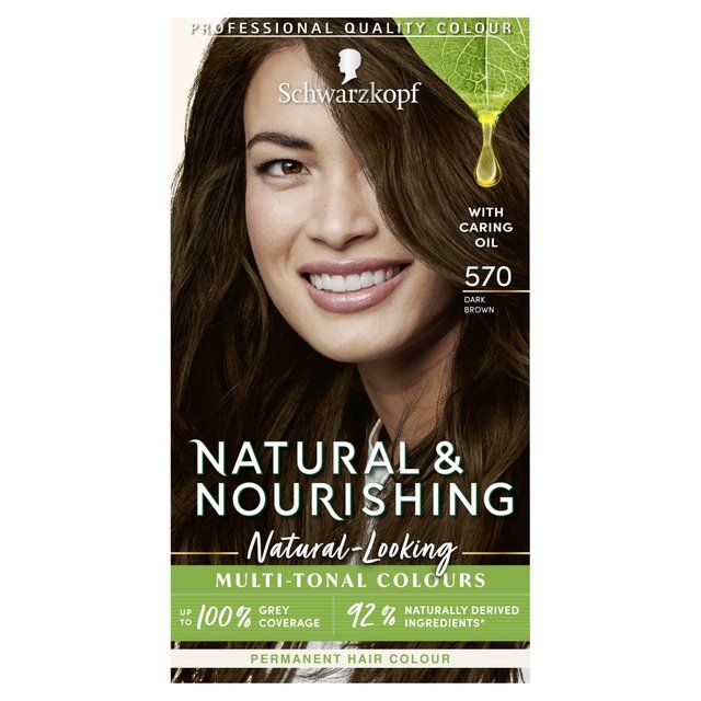 Schwarzkopf Natural & Nourishing 570 - Dark Brown Permanent Hair Dye   143g GOODS M&S   