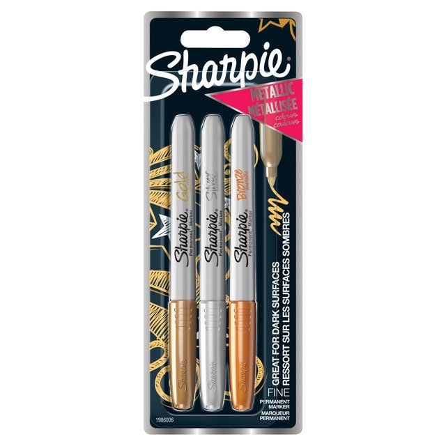 Sharpie Permanent Marker Metallic   3 per pack