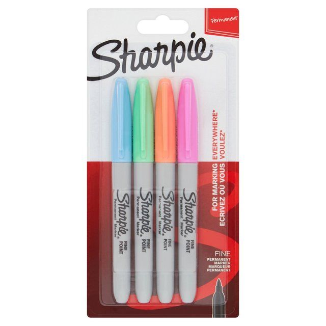 Sharpie Permanent Marker Assorted Pastel   4 per pack