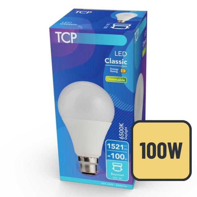 TCP Dimmable Daylight Bayonet 100W Light Bulb