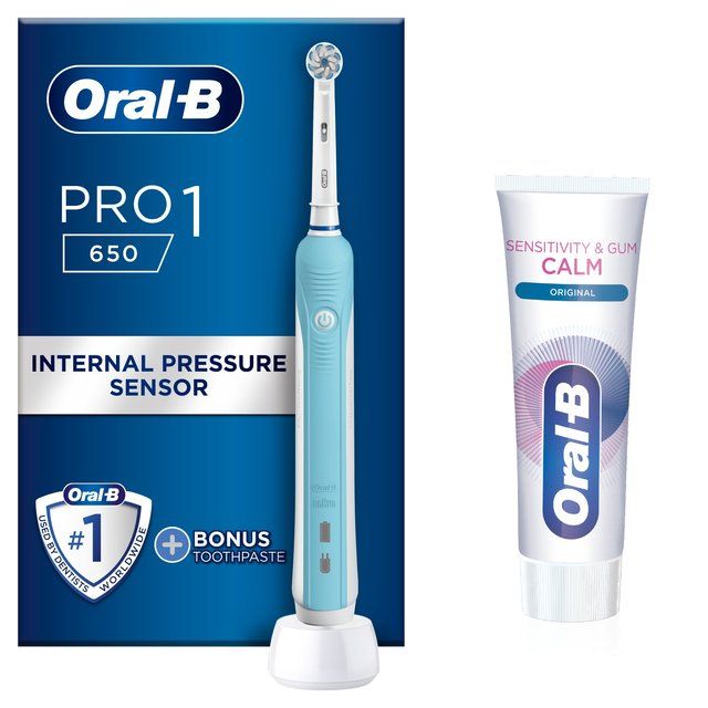 Oral-B PRO 1 650 Sensitive Toothbrush + Toothpaste GOODS M&S   